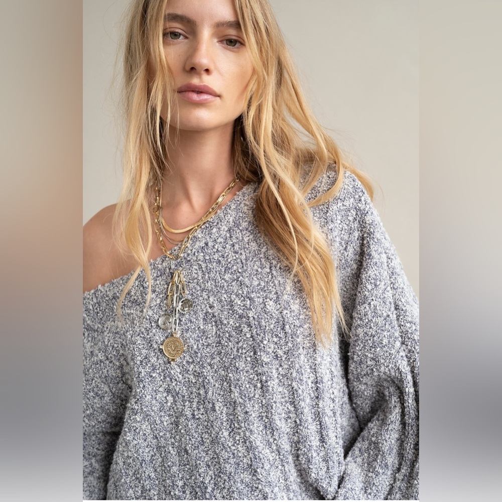 FP Good Day Pullover Oversized Cropped Sweater M - Picture 2 of 5